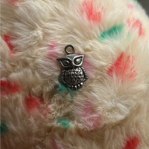 Sterling silver owl charm